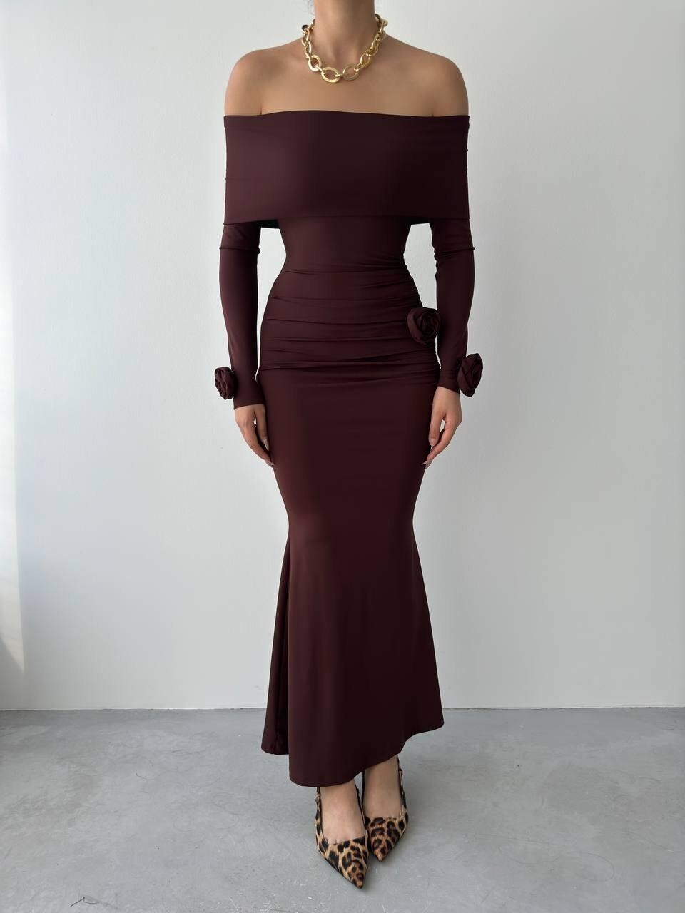 Picture of Ravenna Gül Detaylı Elbise