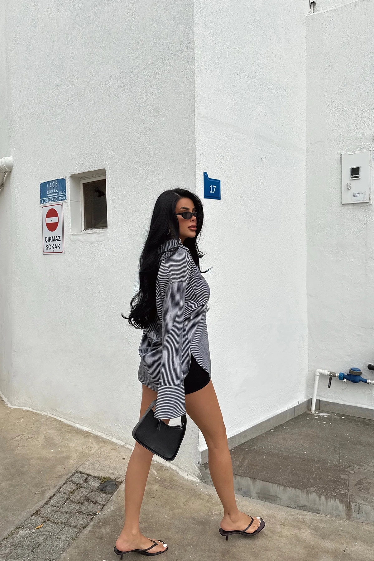 Picture of Black Romi Striped Shirt