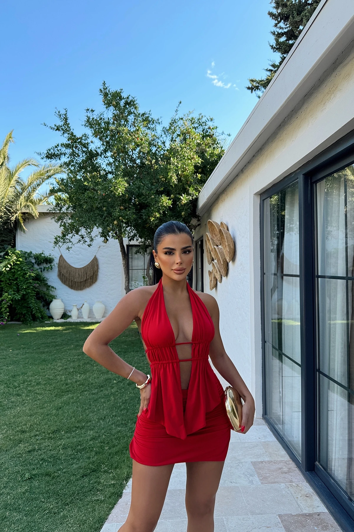 Picture of Red Samba Skirt Suit