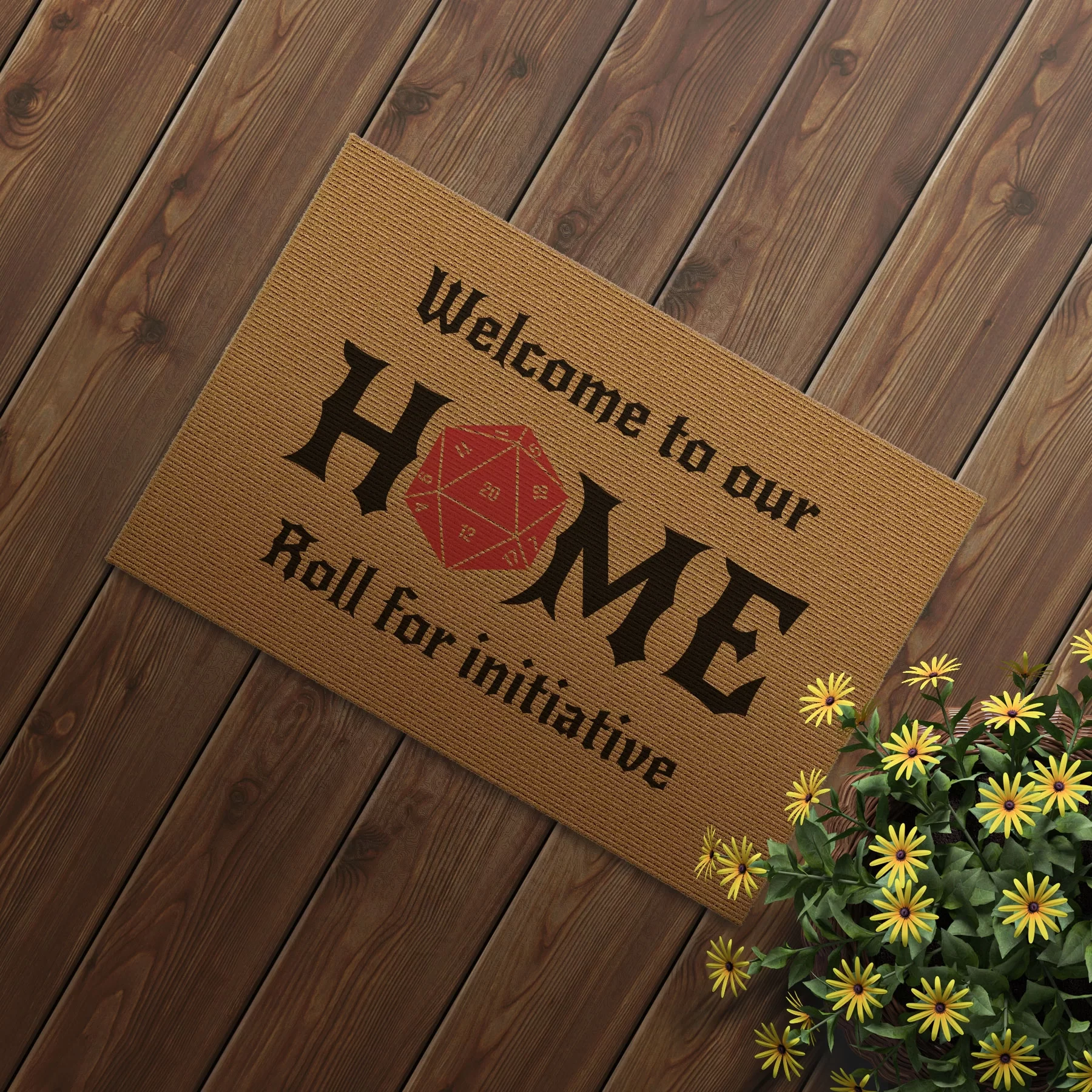 Picture of Decovetro Kapı Önü Halı Paspas Welcome To Our Home Desenli 40 x 60 cm