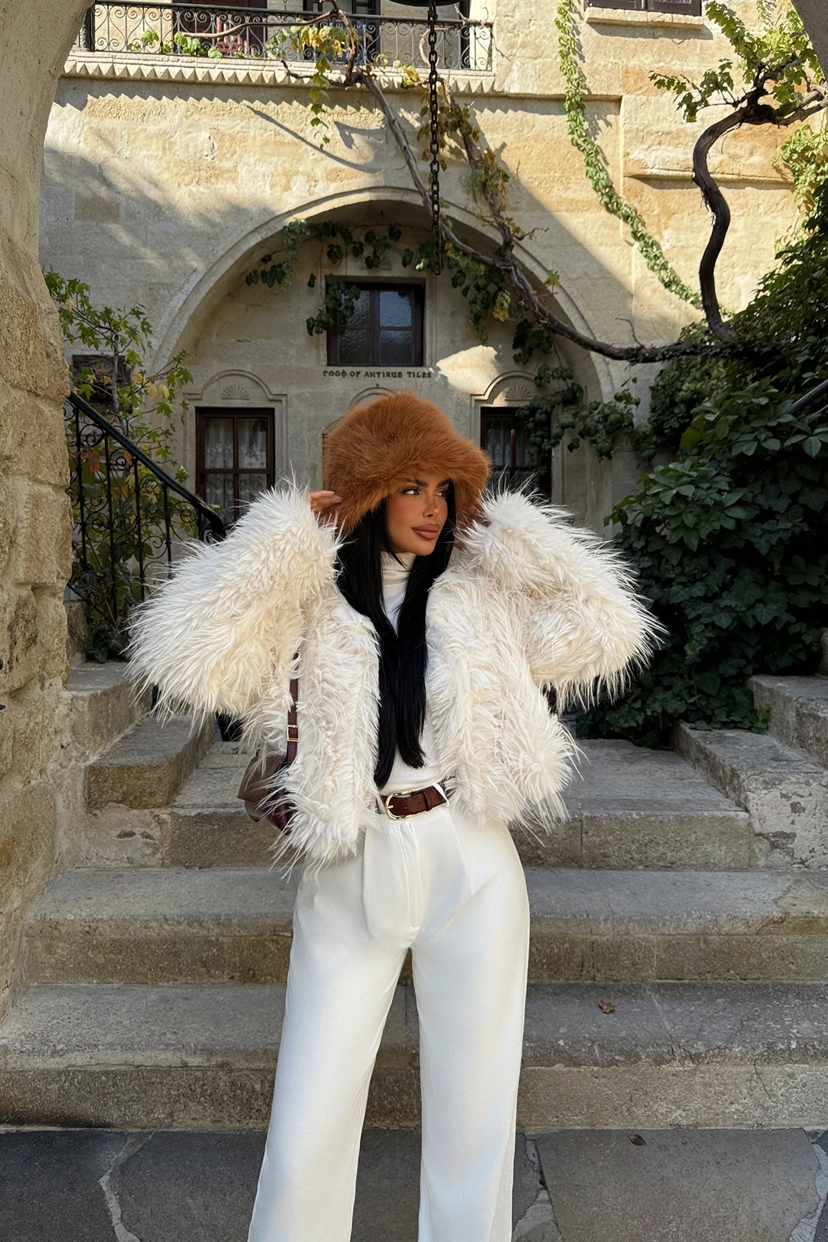 Picture of Tan Plush Hat