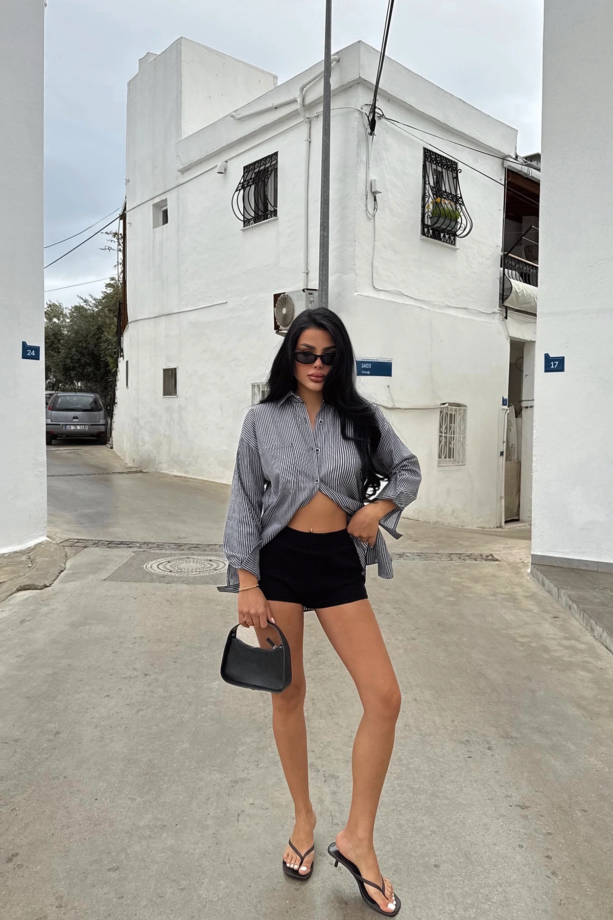 Picture of Black Romi Striped Shirt