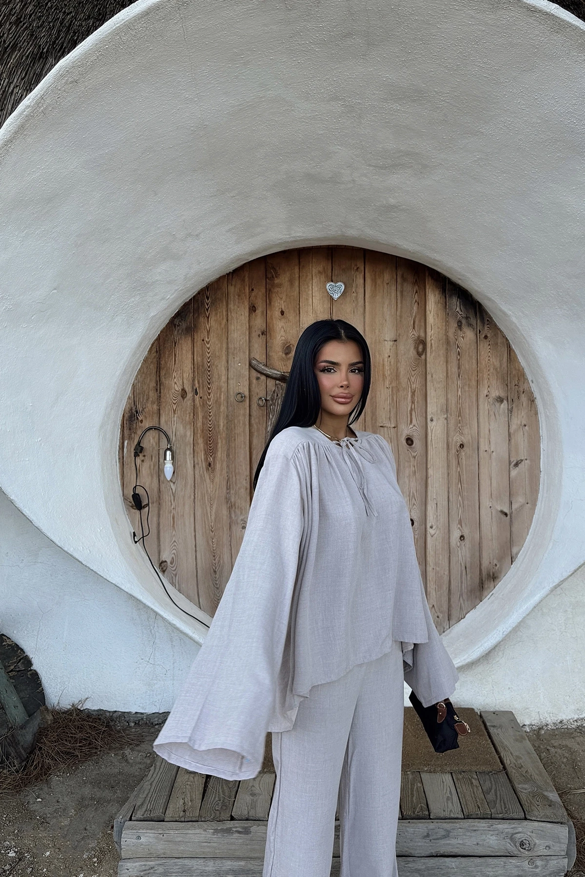 Picture of Mink Long Sleeve Linen Suit