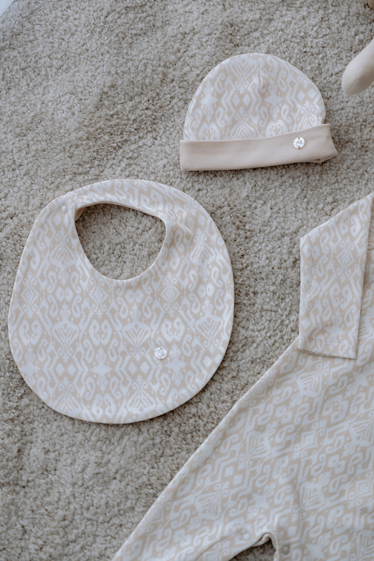 Picture of 3'Lü Yenidoğan Seti - İkat / Bej