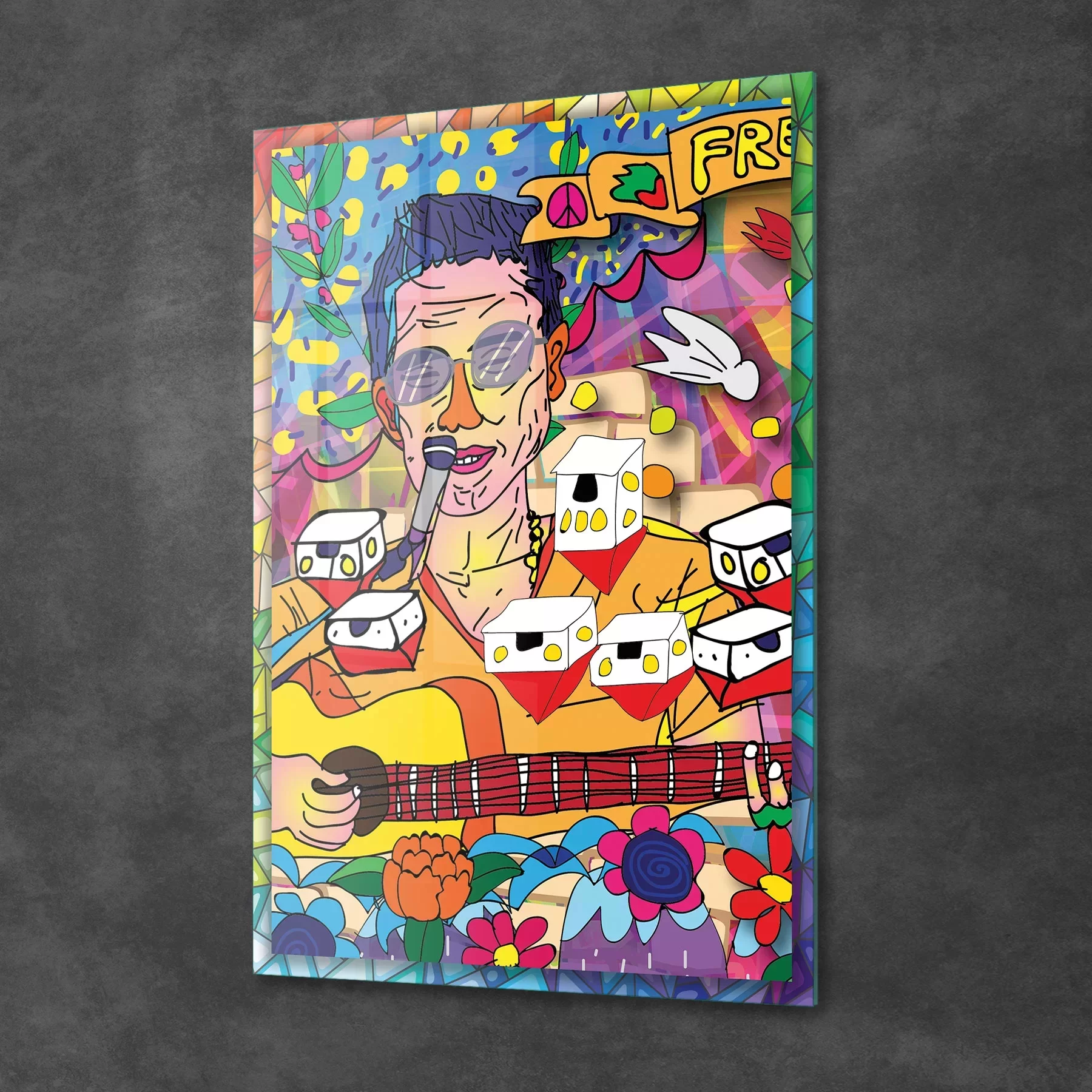 Picture of Decovetro Cam Tablo Pop Art Karma 50x70 cm