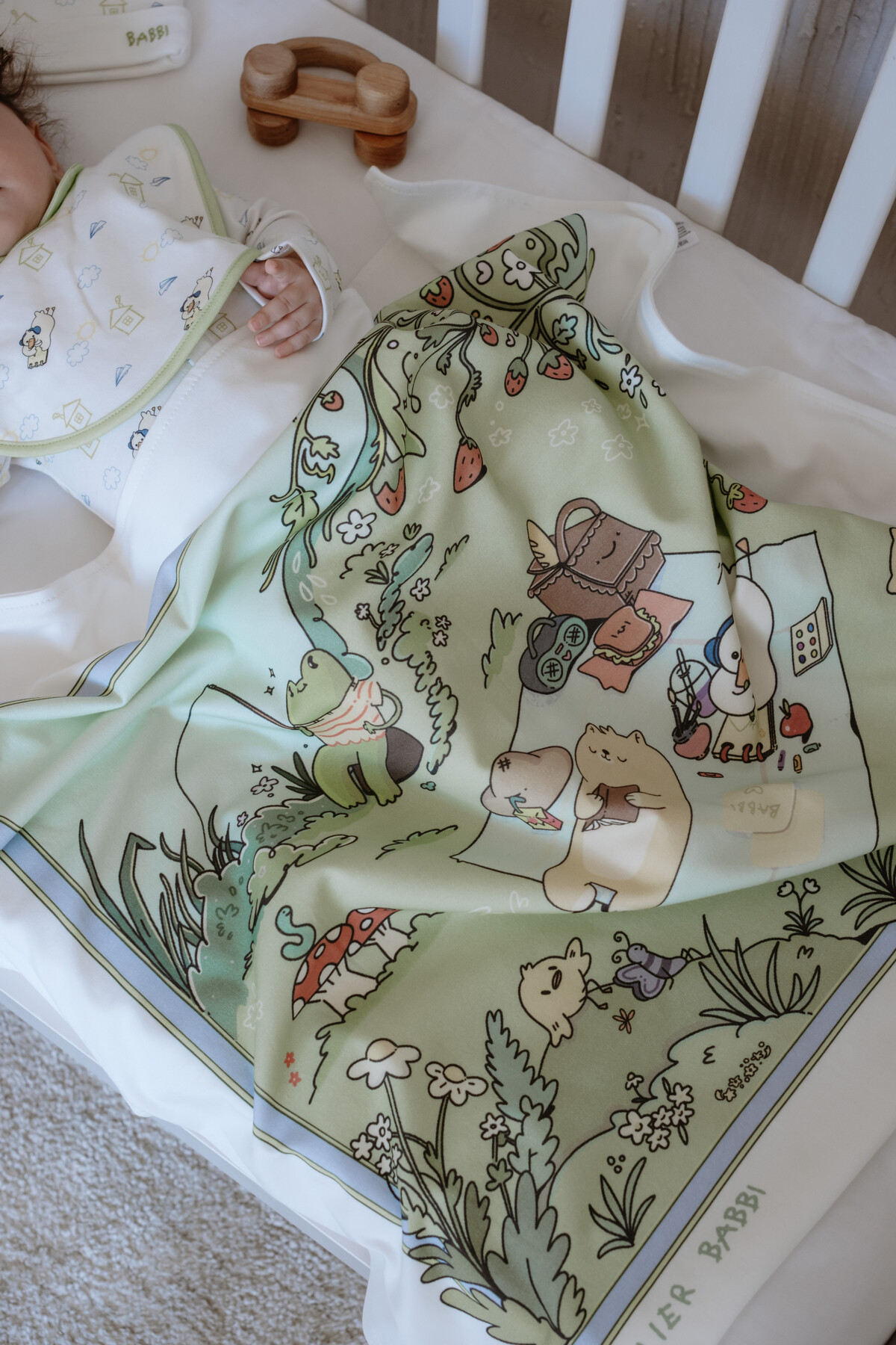 Picture of Çift Taraflı Bebek Battaniyesi - Piknik