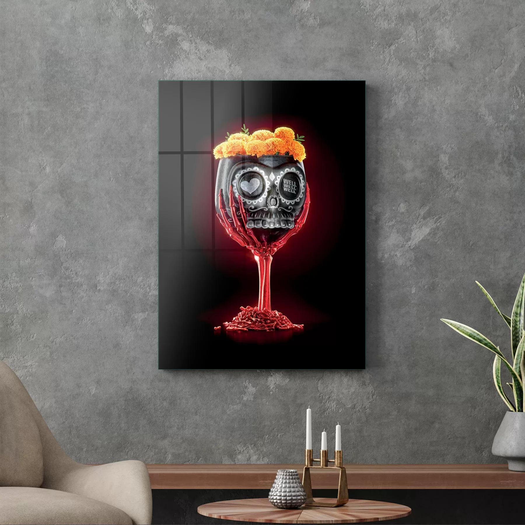 Picture of Decovetro Cam Tablo Mexican Day Of Dead 50x70 cm
