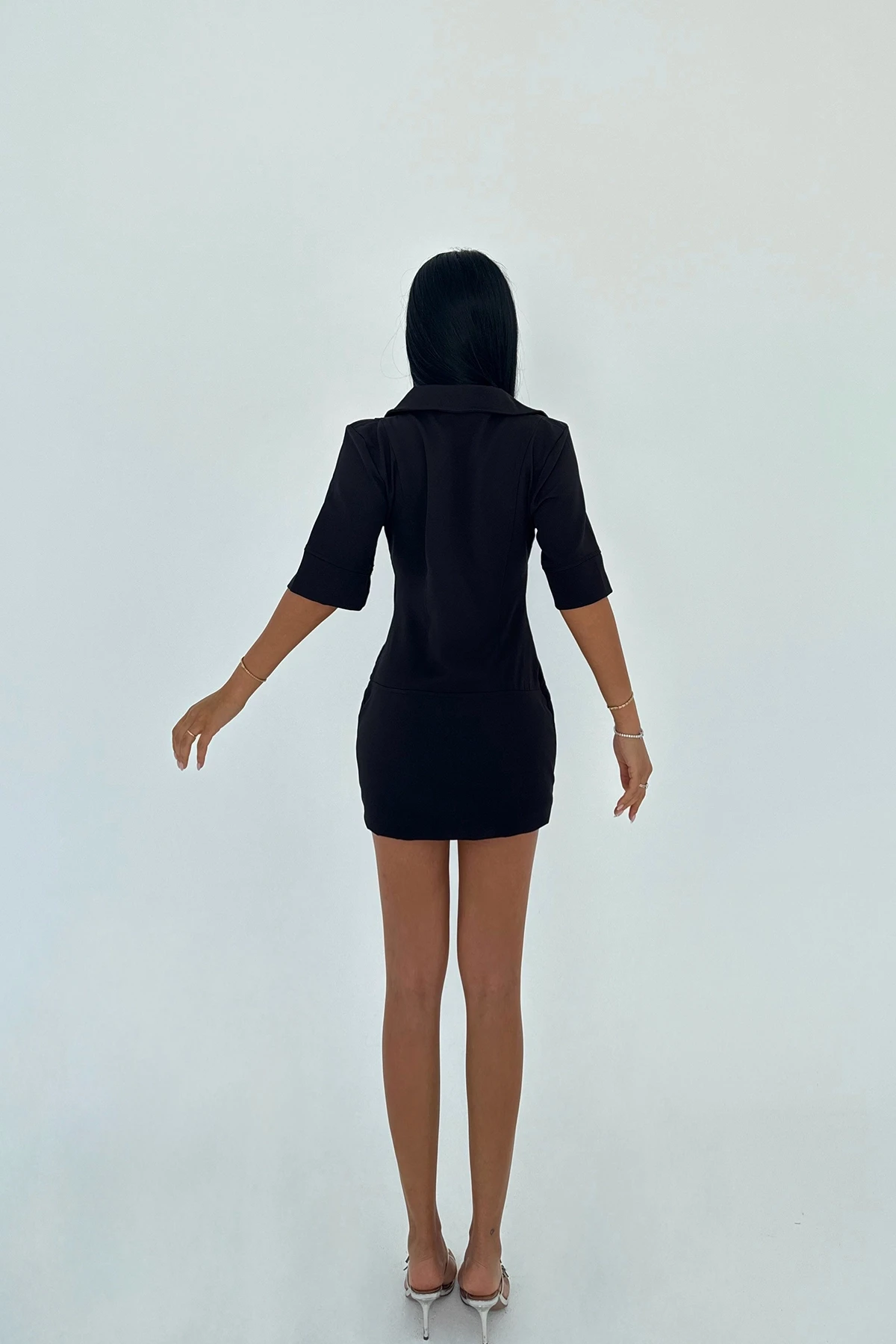 Picture of Black Shirt Collar Dress