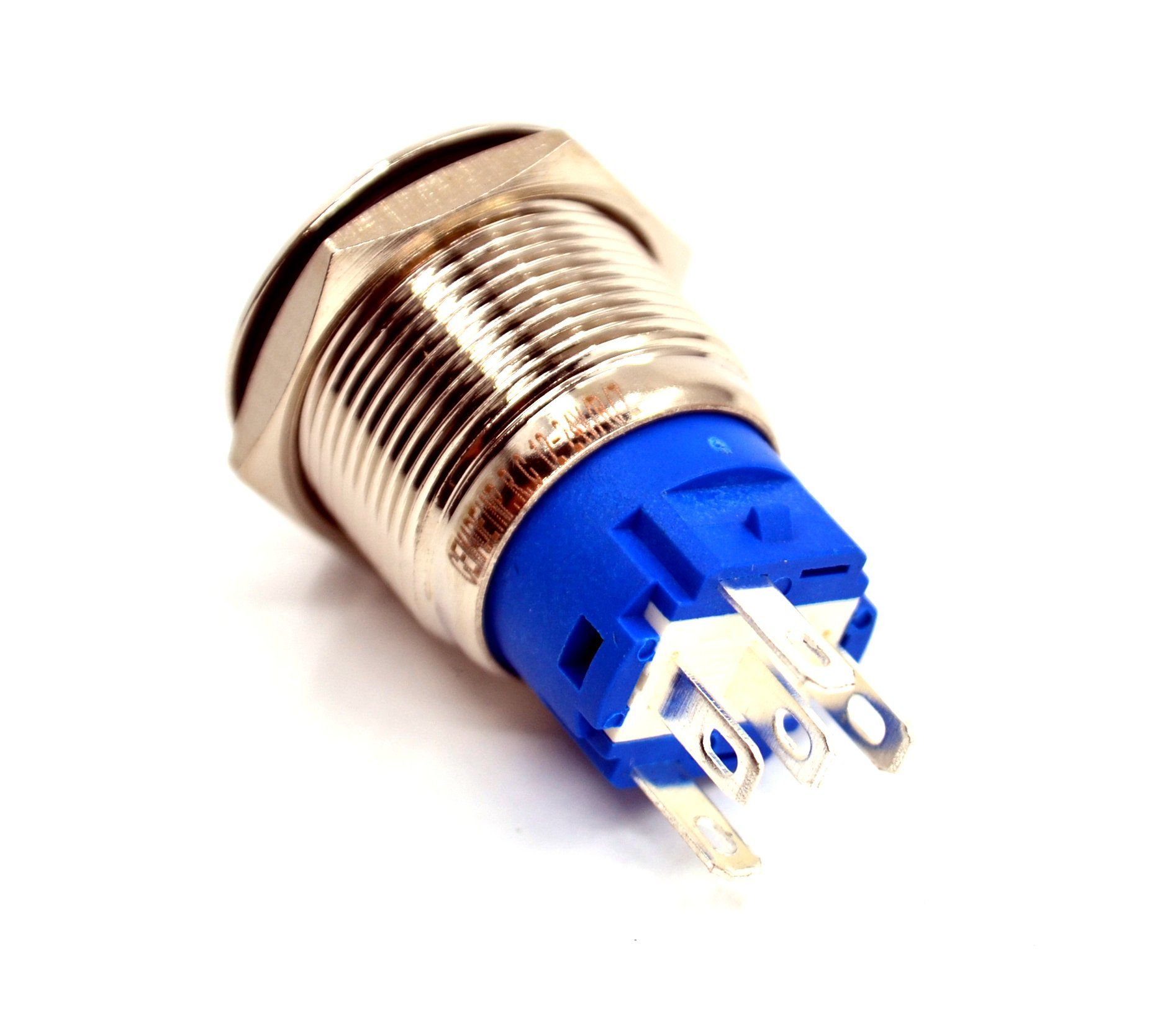 Picture of 19mm Kalıcı Metal Anahtar Yeşil Işıklı 1NO/1NC 12V 24V 1-0 MT-ANK24