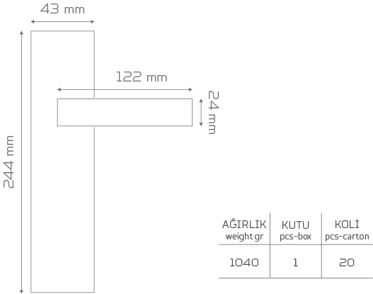 Picture of ULTRA-984 Aynalı Kapı Kolu