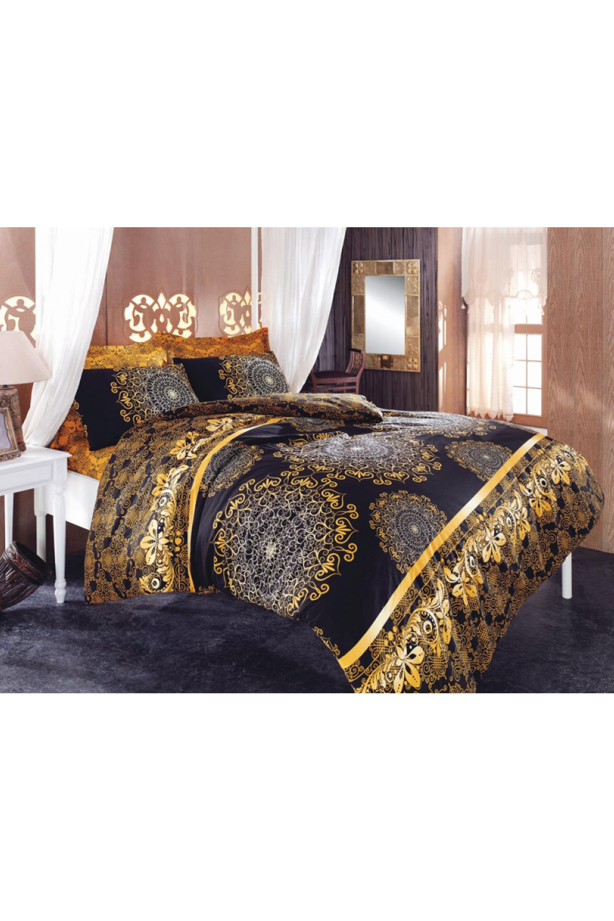 Picture of Osmanlı Çift Kişilik Nevresim Takımı Sarı