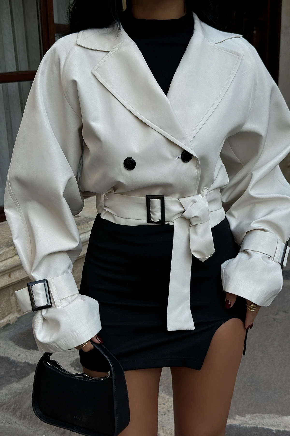 Picture of White Button-Front Jacket