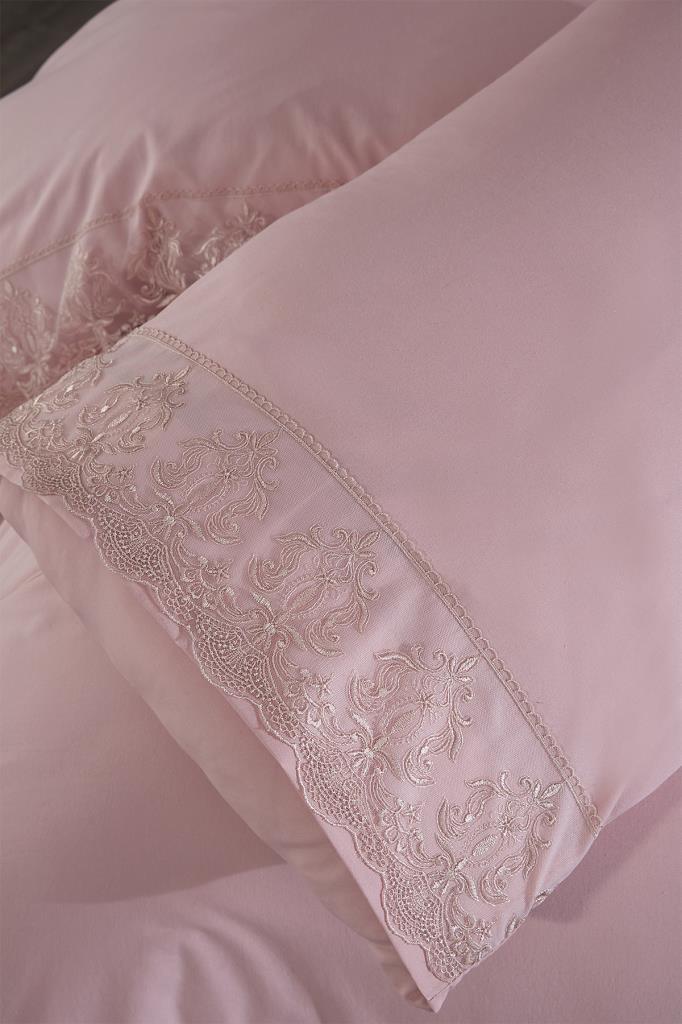 Picture of Fransız Dantelli Leyla Çeyizlik Nevresim Takımı Pudra