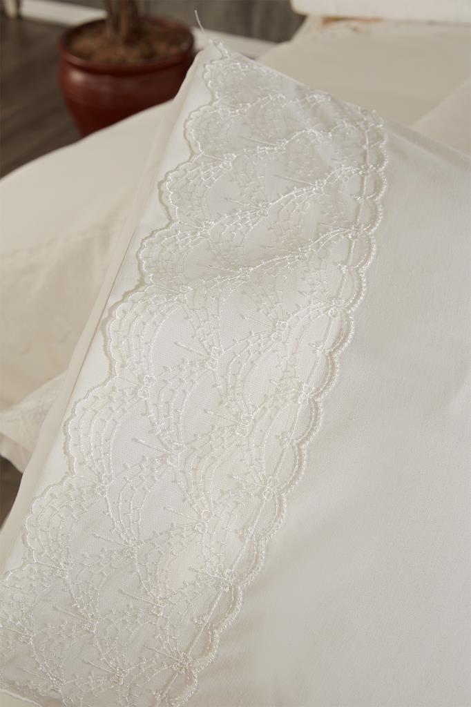 Picture of Fransız Dantelli Serap Çeyizlik Nevresim Takımı Krem