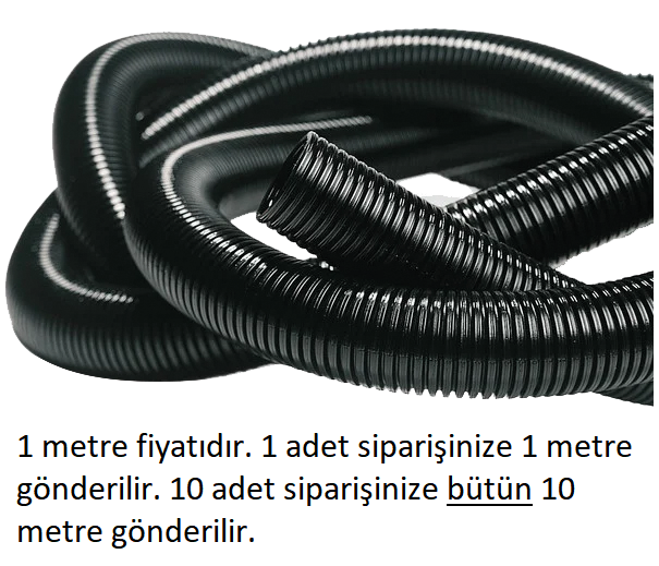 Picture of 29mm Yarıksız Spiral Boru Kablo Izolasyon Hortumu Siyah Esnek