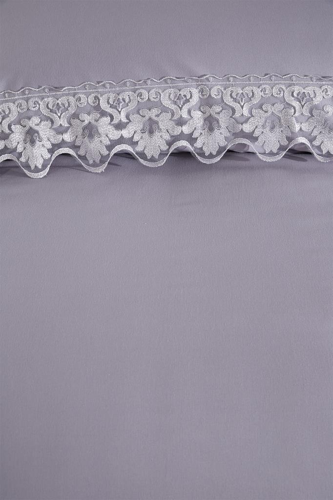 Picture of Fransız Dantelli Neriman Çeyizlik Nevresim Takımı Gri