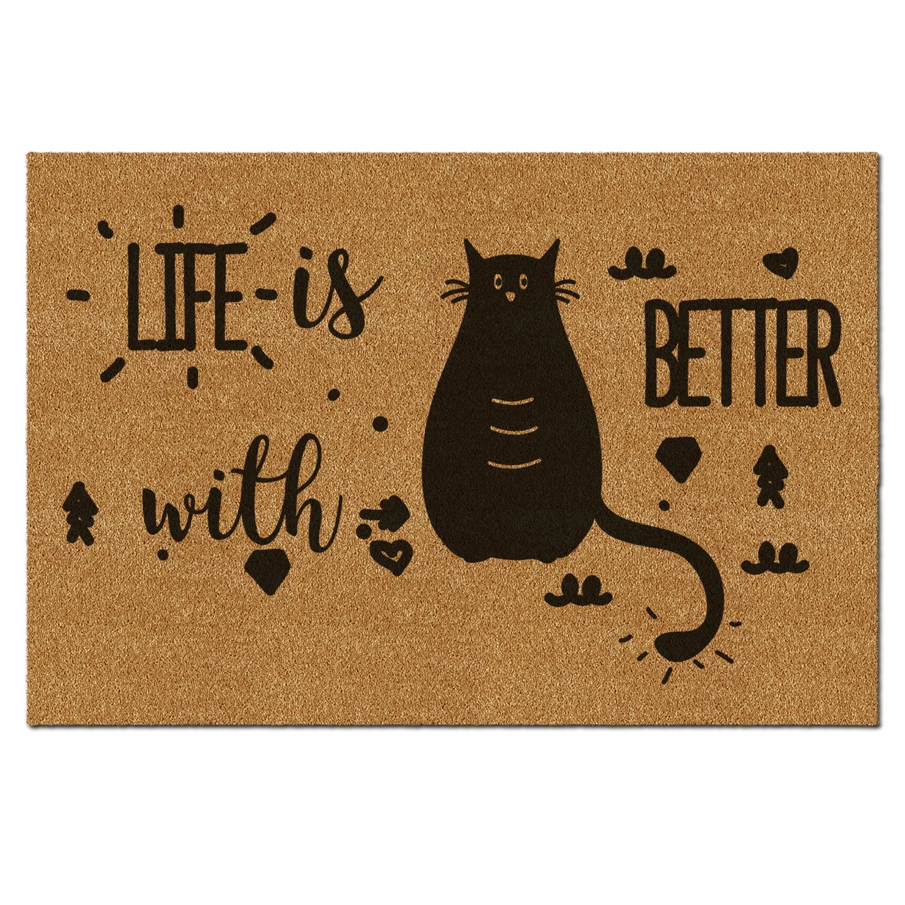 Picture of Decovetro Paspas Life is Better Desenli Kapı Önü Paspası 40 x 60 Cm