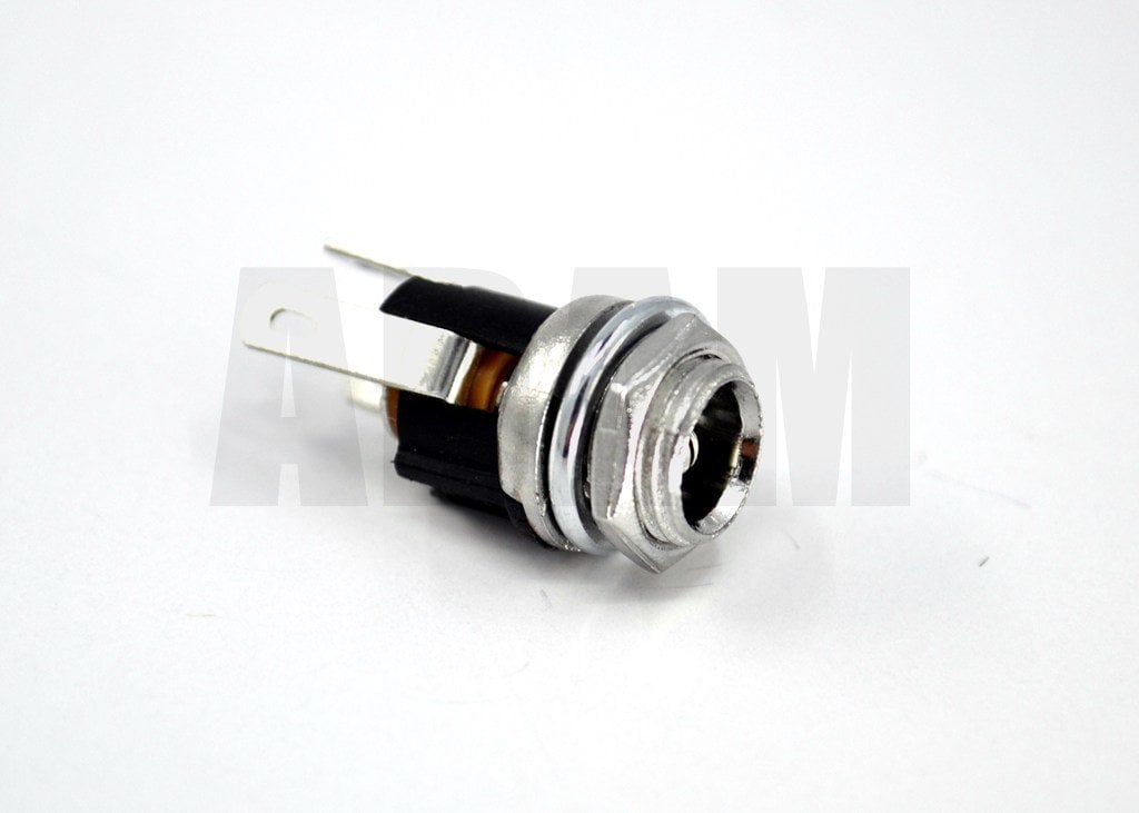 Picture of 2,1mm DC Jak Dişi Metal Şase Üstten Somunlu