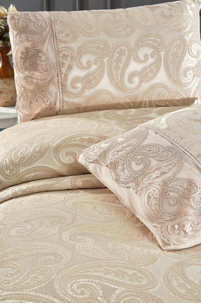 Picture of Çeyiz Diyarı Şal 6 Parça Pike Takımı Pudra