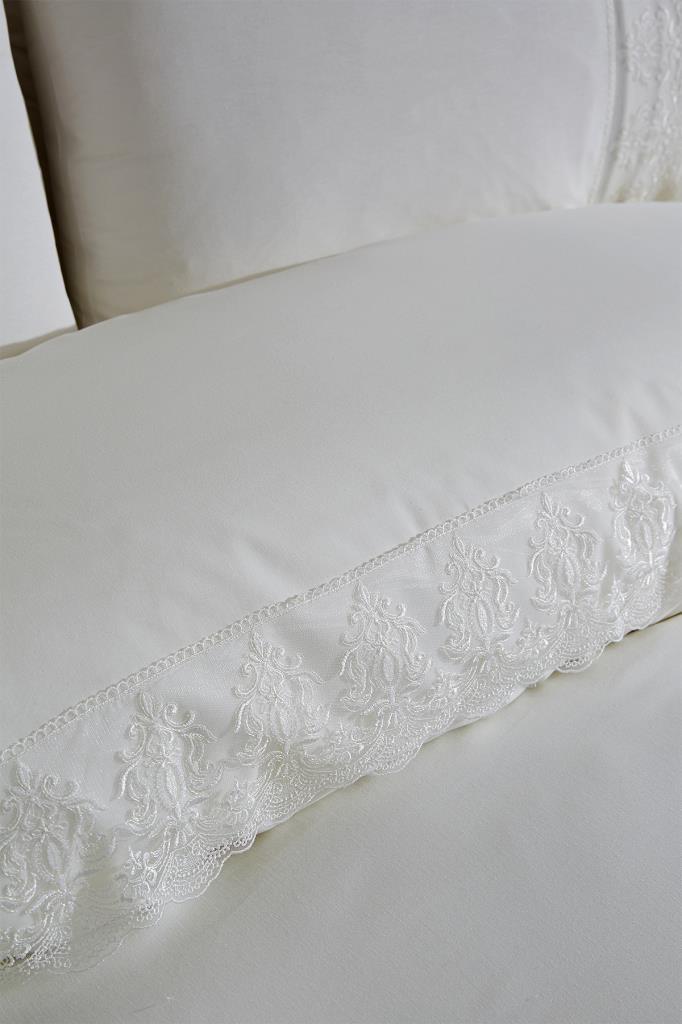 Picture of Fransız Dantelli Leyla Çeyizlik Nevresim Takımı Krem