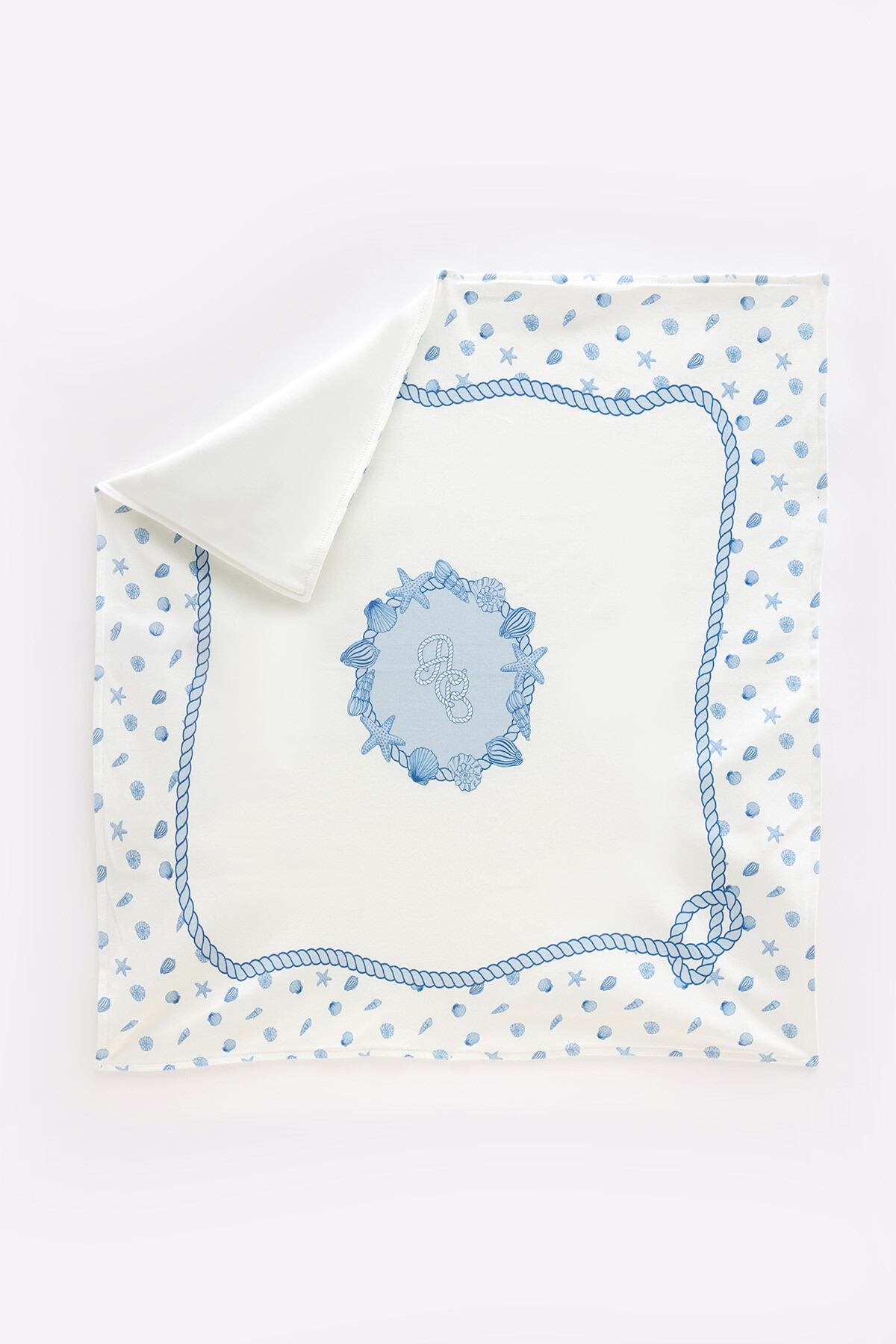 Picture of Çift Taraflı Bebek Battaniyesi - Deniz Kabukları