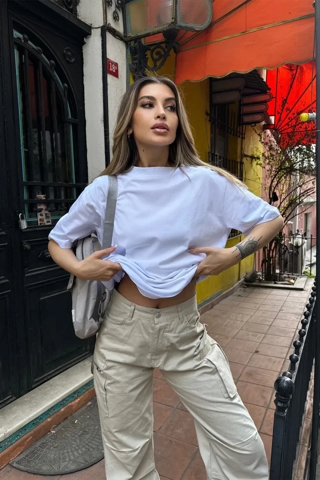 Picture of White Back Printed T-Shirt