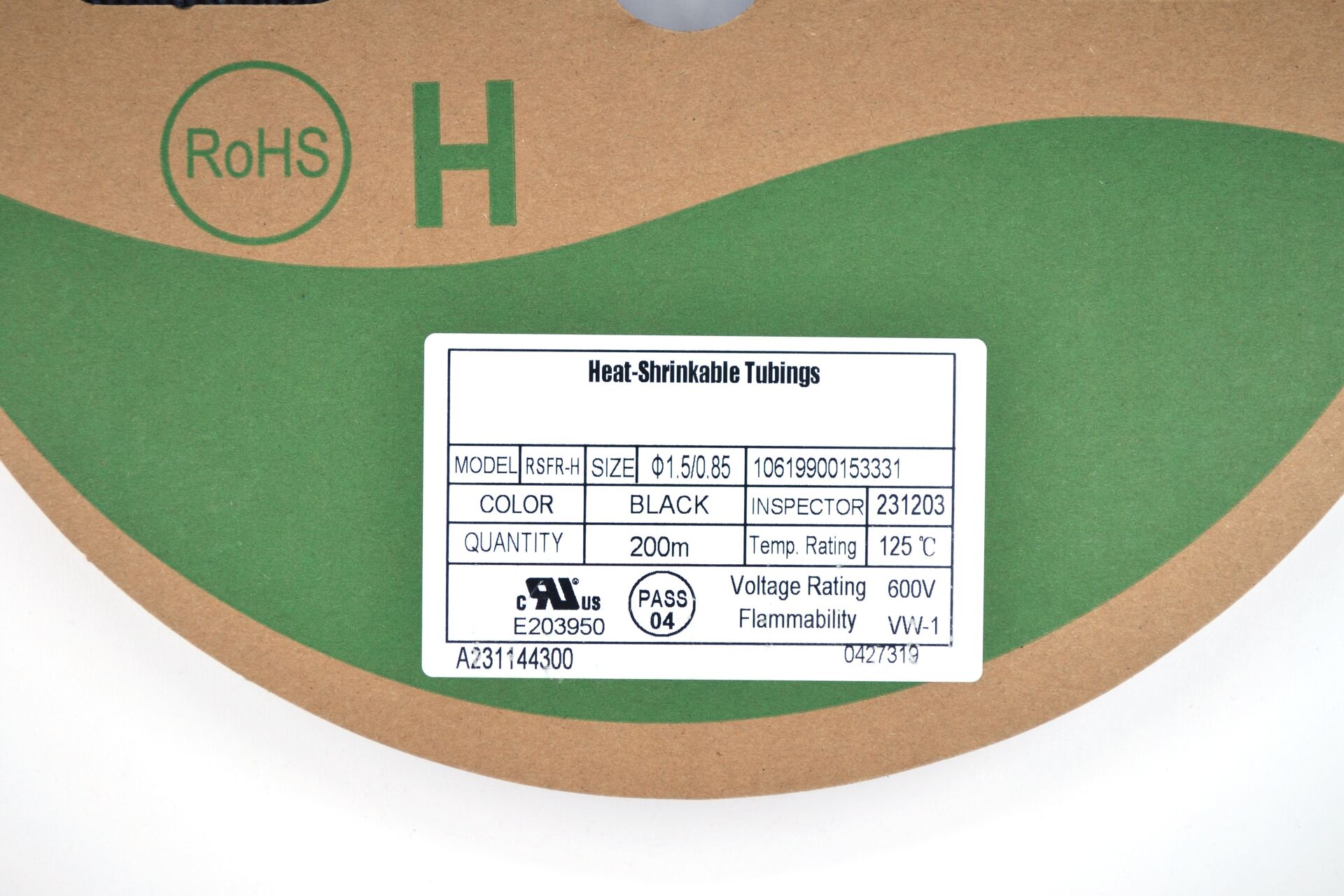 Picture of 200 Metre 1,5mm Siyah Isı İle Daralan Makaron Isıyla MT-M1.5S