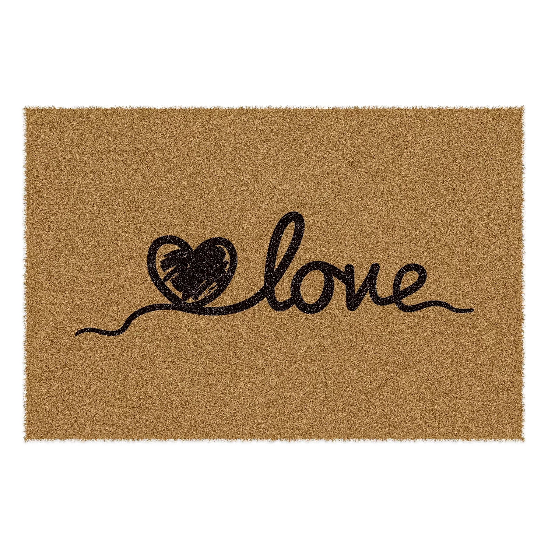 Picture of Decovetro Paspas Siyah Love Desenli Kapı Önü Paspası 40 x 60 cm