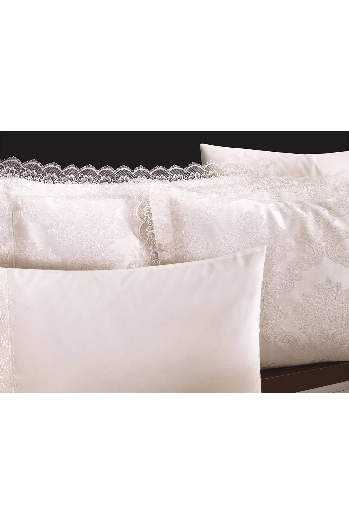 Picture of Fransız Dantelli Lalezar Gelin Seti 7 Parça Krem