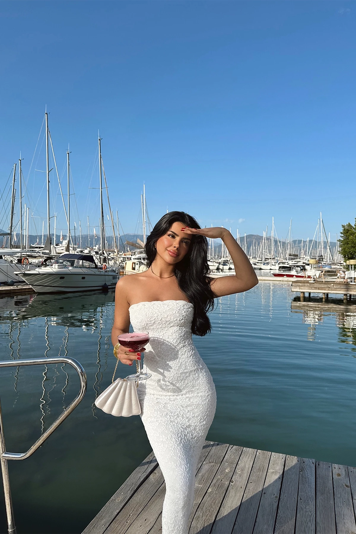 Picture of White Cassini Lace Dress