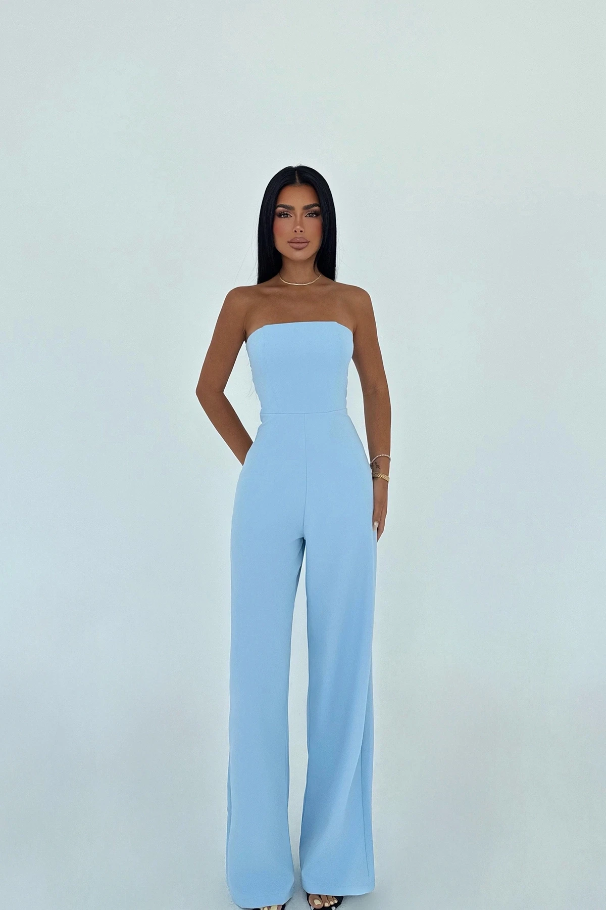 Picture of Blue Strapless Jumpsuit