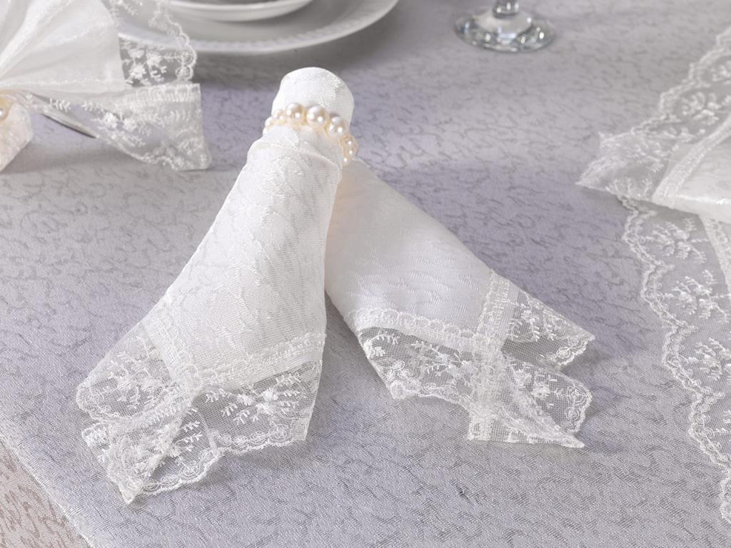 Picture of Güpürlü Kdk Masa Örtüsü Takımı 18 Parça Cappucino