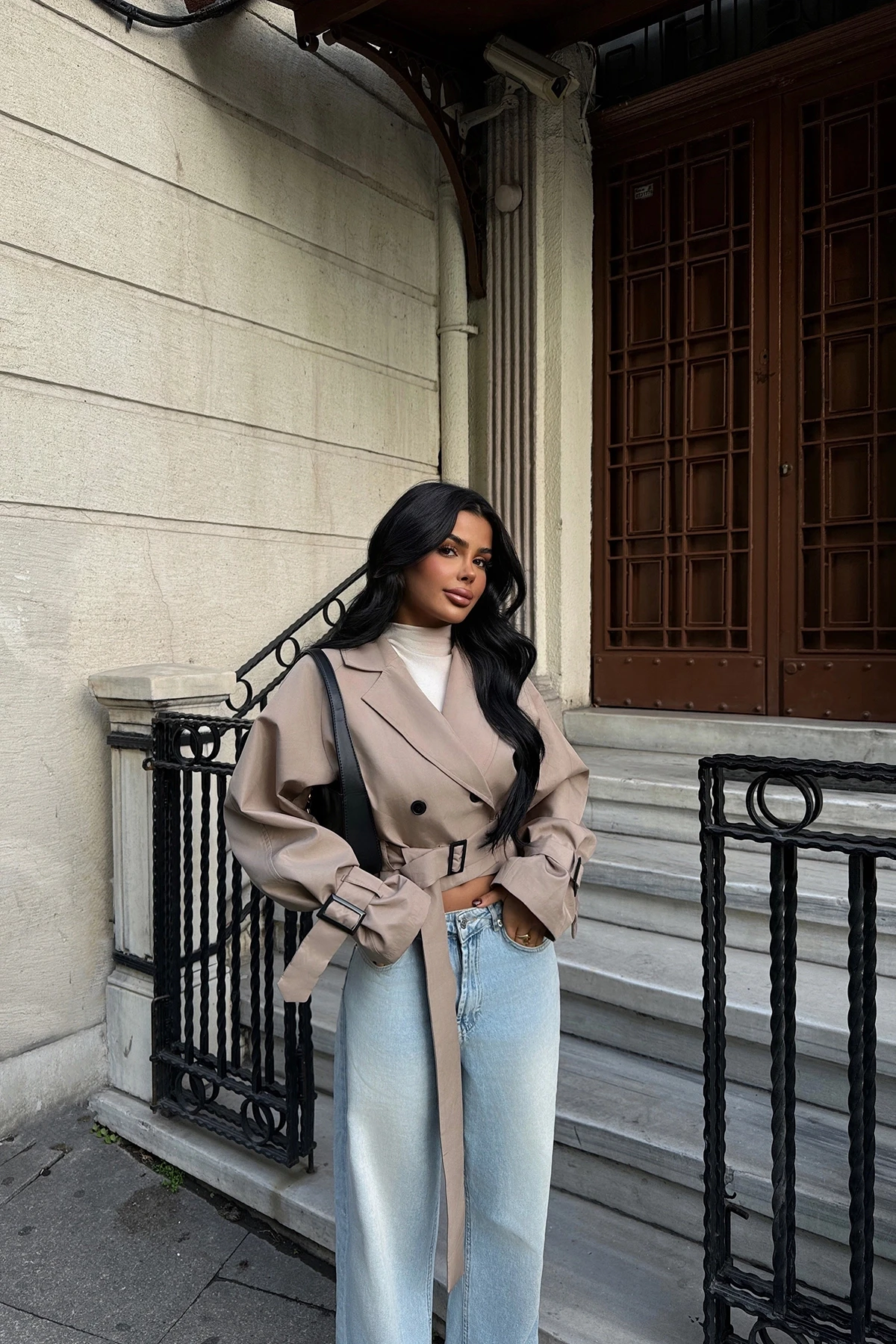 Picture of Tan Button Front Jacket