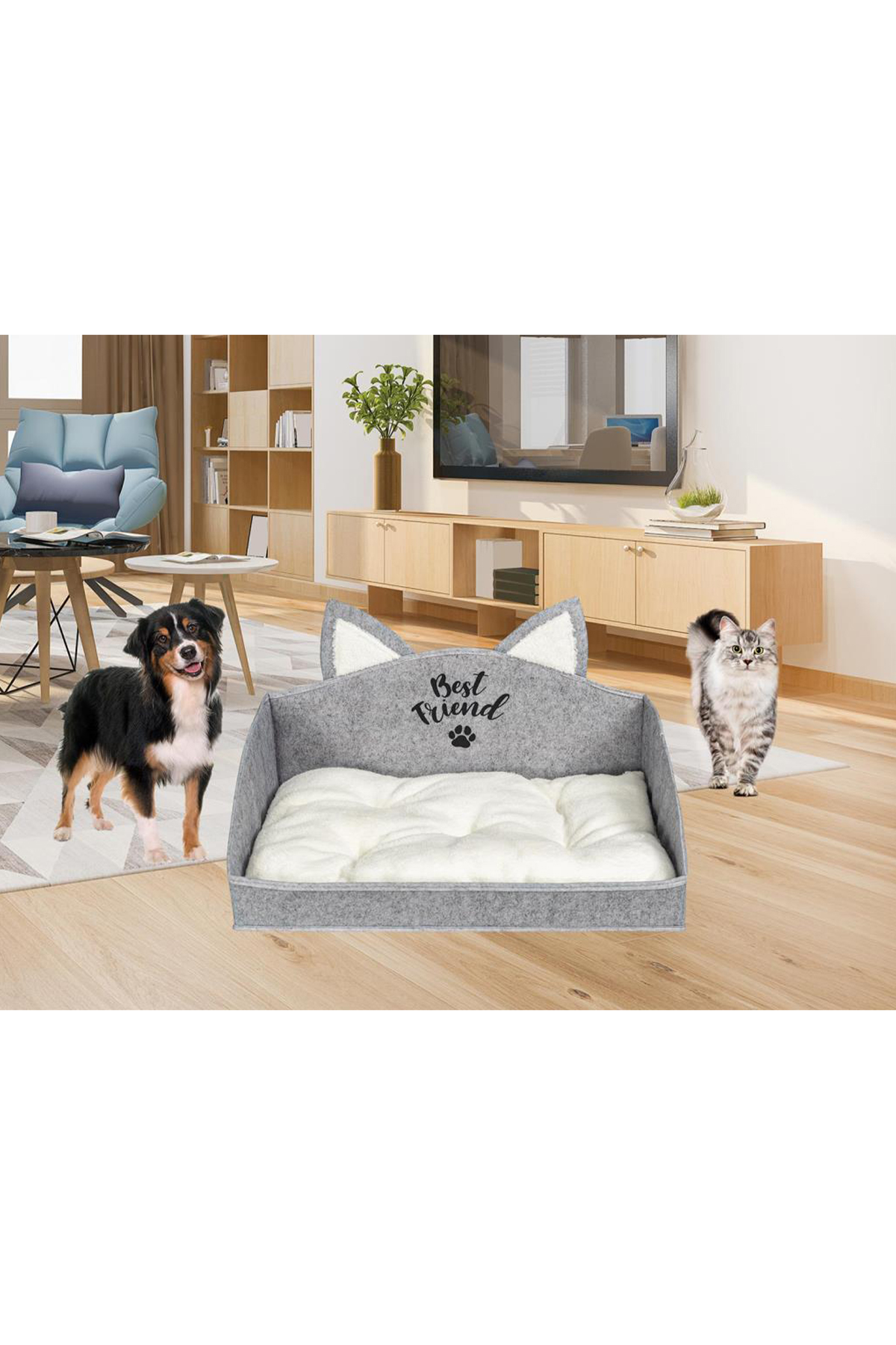 Picture of Kedi Köpek Yatağı Gri