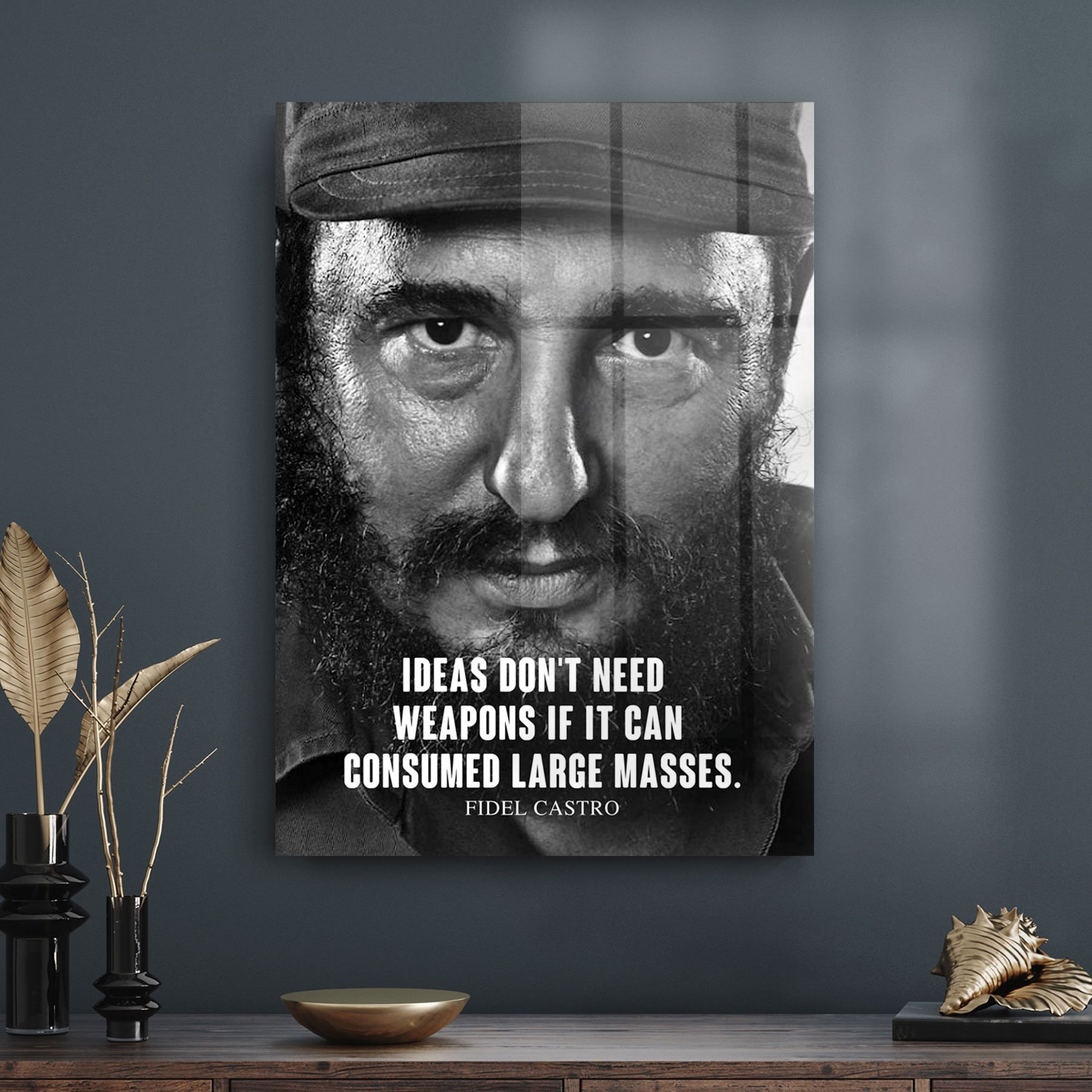 Picture of Decovetro Cam Tablo Fidel Castro 30x40 cm