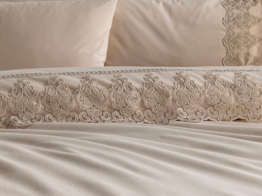 Picture of Fransız Dantelli Legend Çeyizlik Nevresim Takımı Cappucino