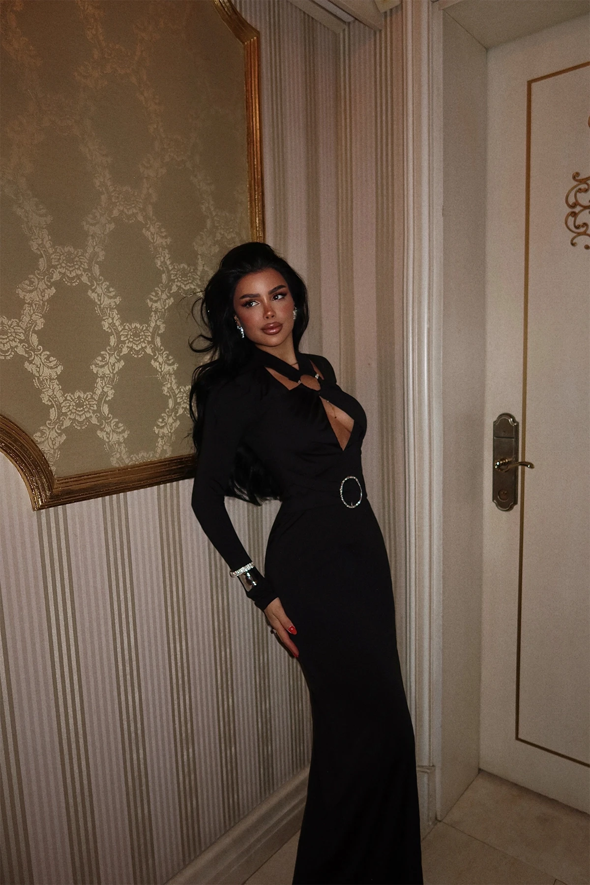 Picture of Black Hattie Long Dress