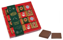 Picture of GIANDUJA FILLED MILK CHOCOLATE CHRISTMAS 256g