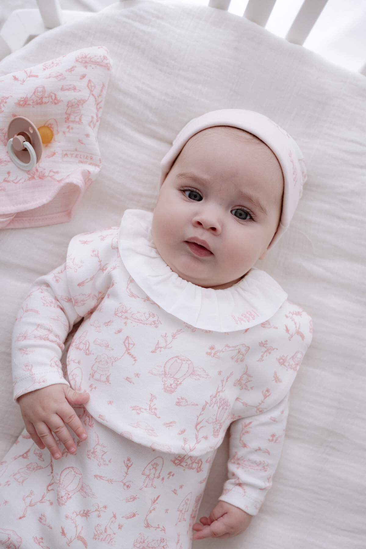 Picture of 5'Li Yenidoğan Seti - Toile De Jouy / Pembe