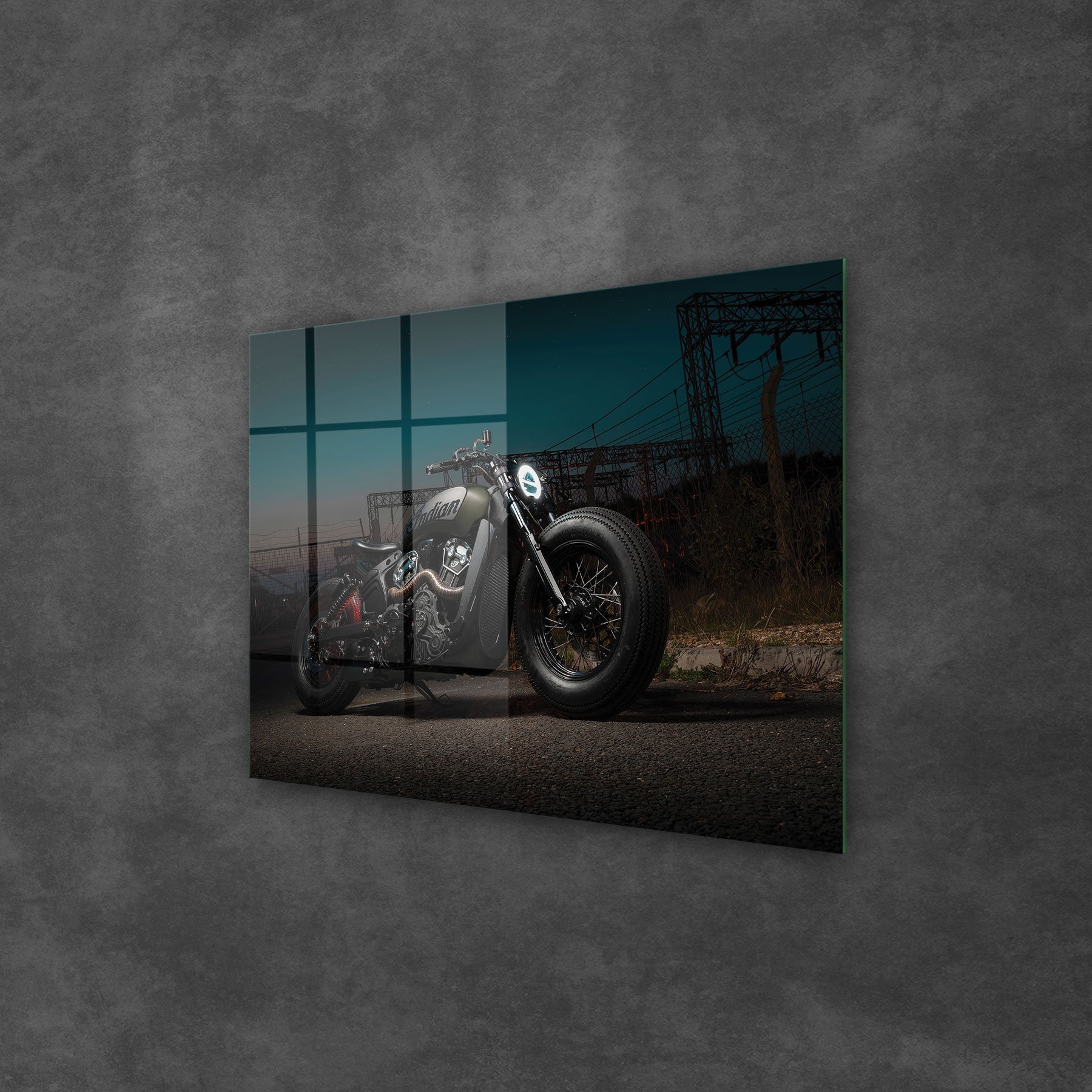 Picture of Decovetro Cam Tablo İndian Motorcycle 70x100 cm
