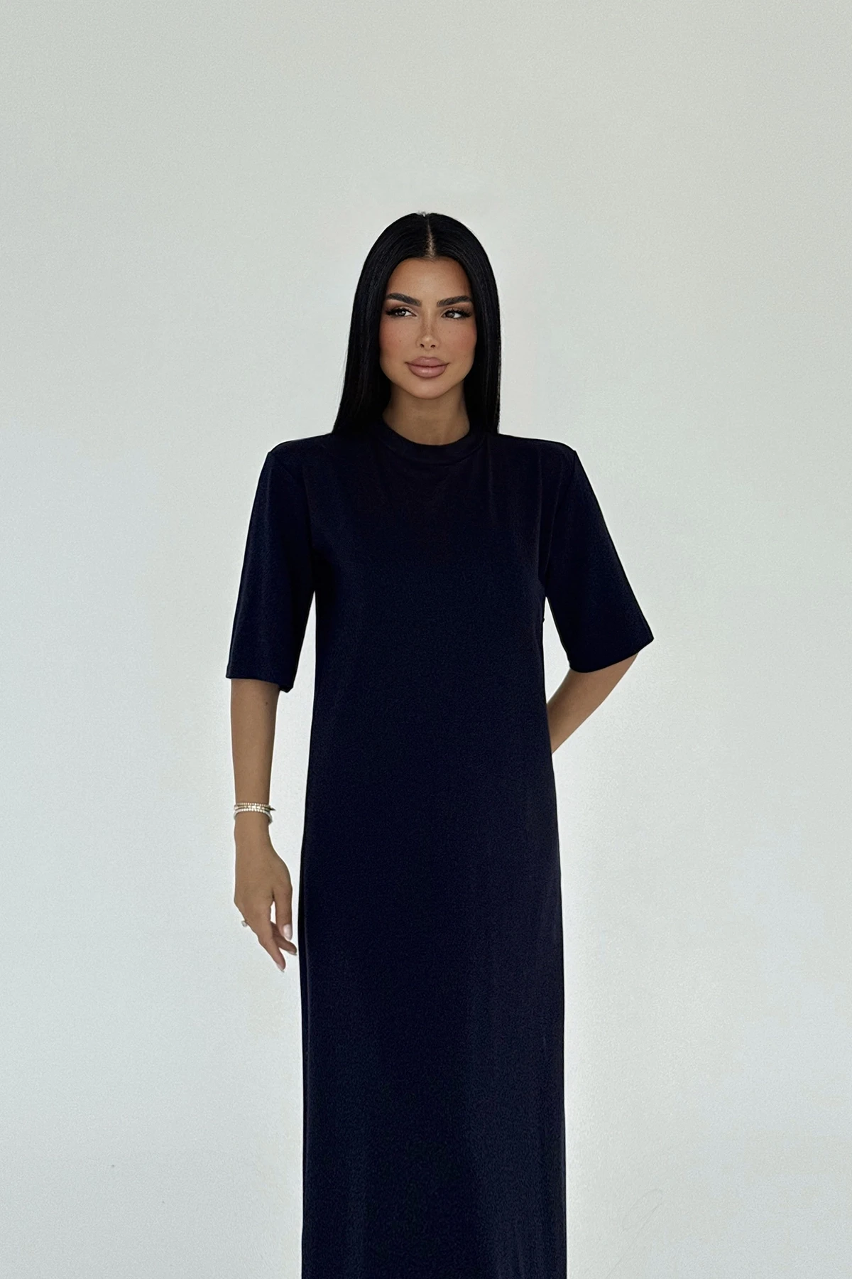 Picture of Navy Blue Roland Long Dress