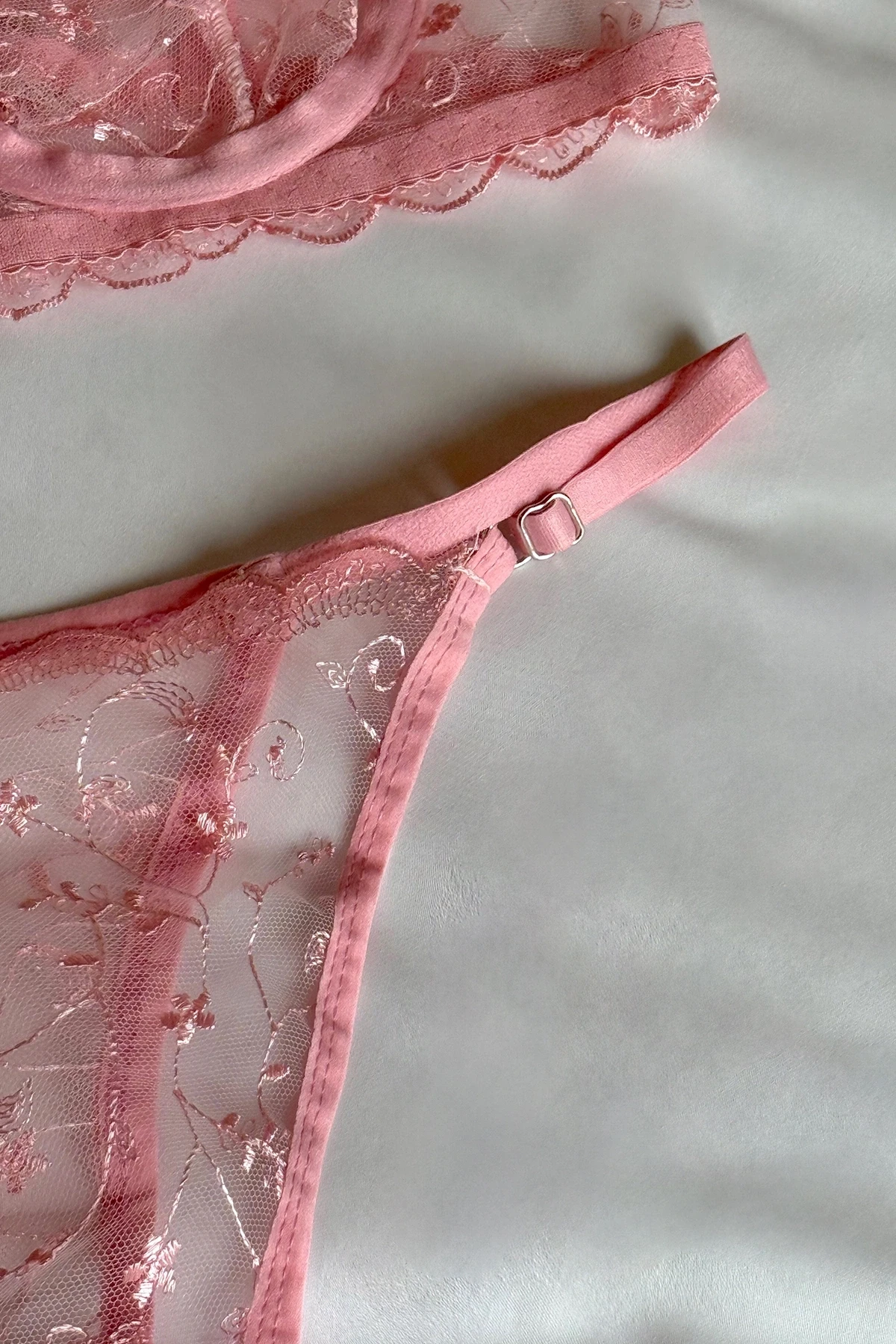 Picture of Pink Lace Detail Lingerie