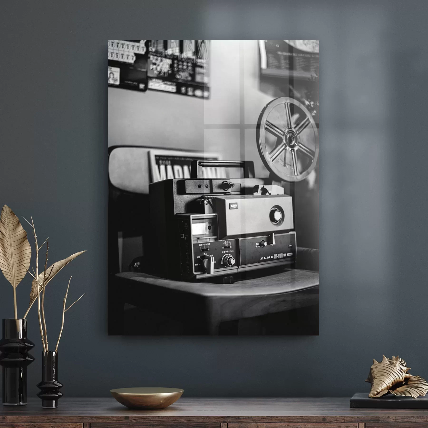 Picture of Decovetro Cam Tablo Vintage Film Makinesi 30x40 cm