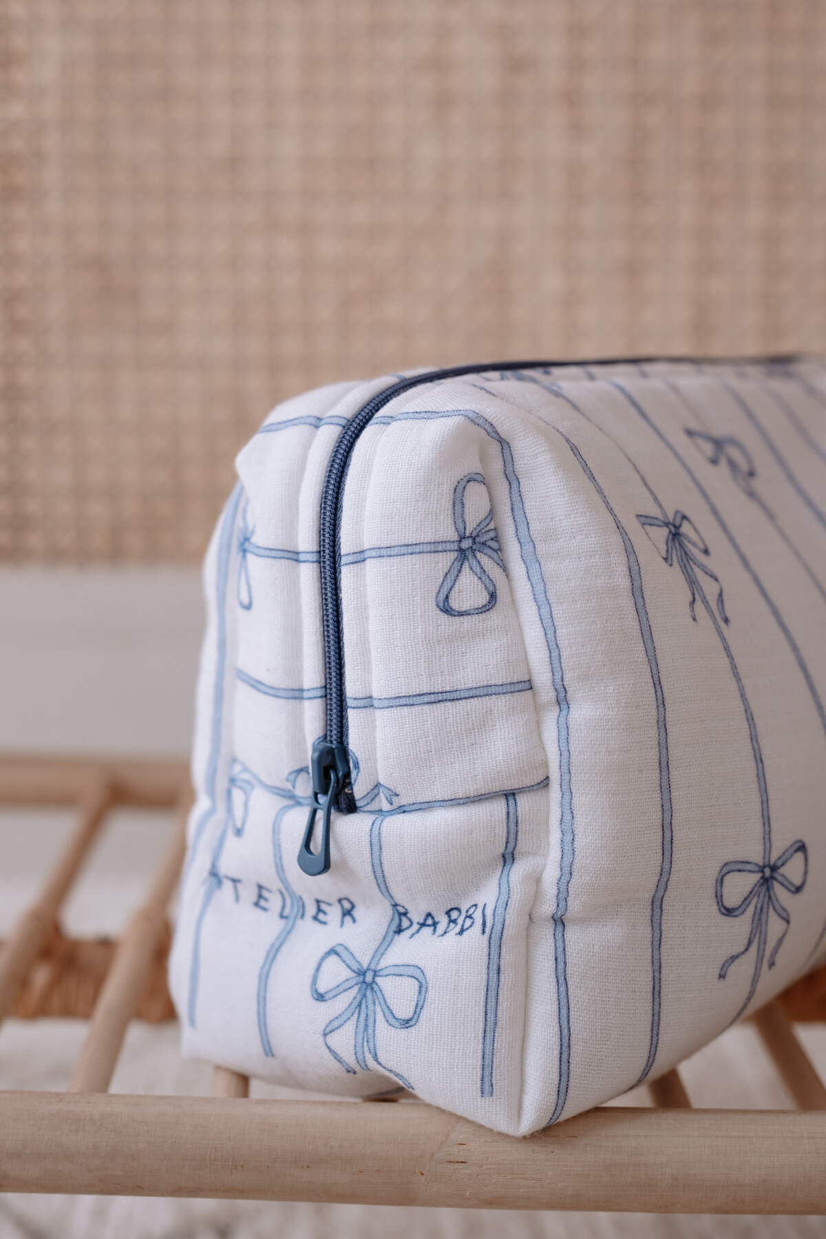 Picture of Müslin Bebek Bakım Çantası - Kurdele / Mavi