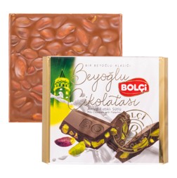 Picture of MILK CHOCOLATE WHOLE PISTACHIO TABLET 90g