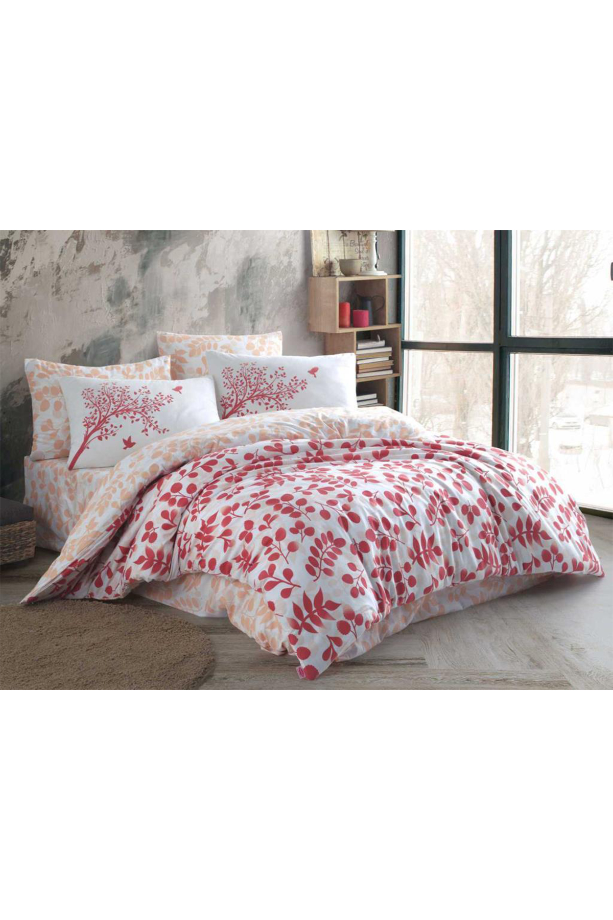 Picture of Silvia Tek Kişilik Ranforce Nevresim Takımı Kırmızı
