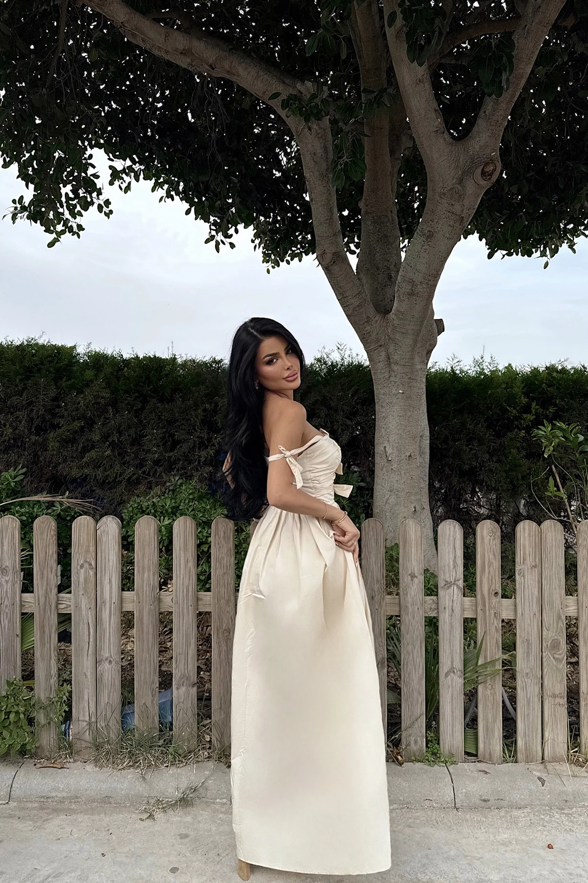 Picture of Cream Mirabelle Long Dress