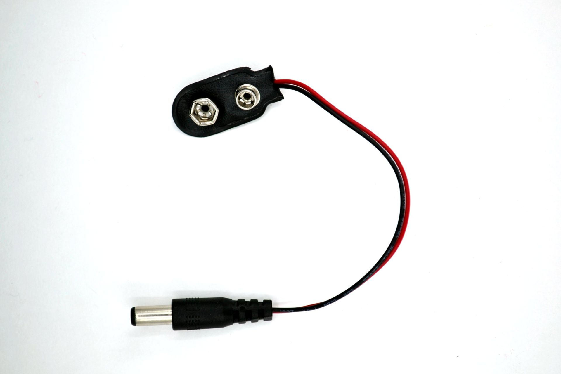 Picture of 9V Yassı Pilden Elektrik Alma Soketi 2,1mm Erkek DC Jaklı MT-SK65