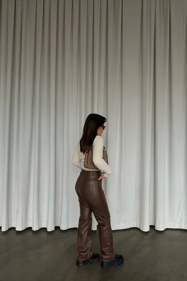Picture of Brown Leather Pants