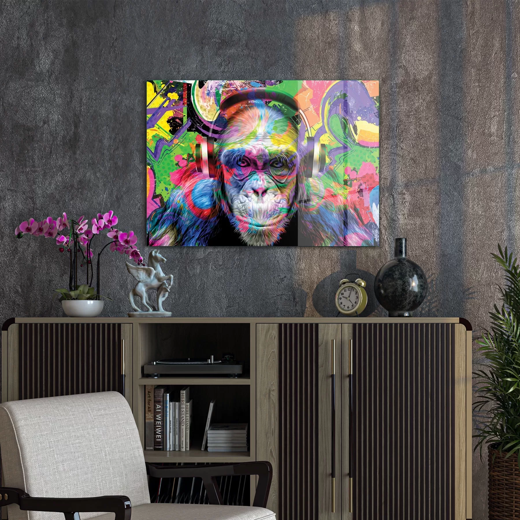 Picture of Decovetro Cam Tablo Pop Art Funny Monkey 30x40 cm